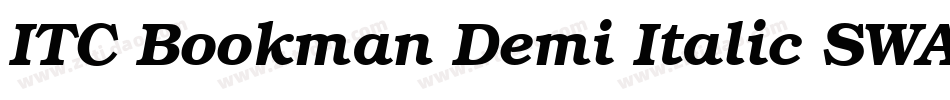 ITC Bookman Demi Italic SWA字体转换